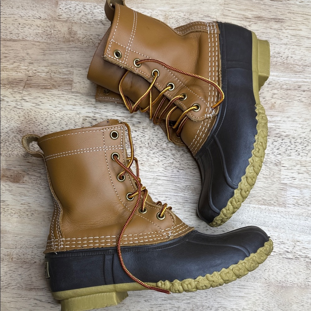 L.L. Bean Tan and Brown Ankle Boots